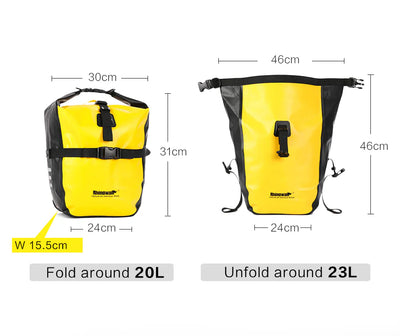 Bolsa impermeable para alforjas de bicicleta de 20 litros 